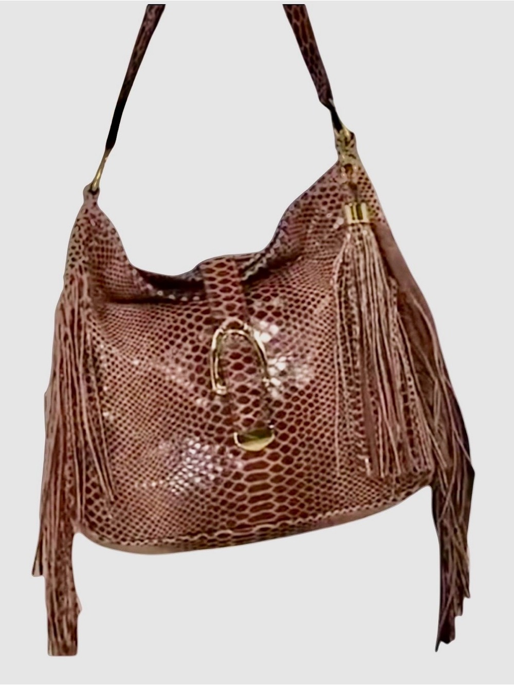 G.I.L.I. Got It Love It 100% Leather Snake print hobo bag